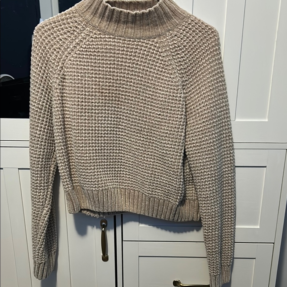 Divided Cream Cowl Neck Sweater